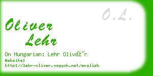 oliver lehr business card